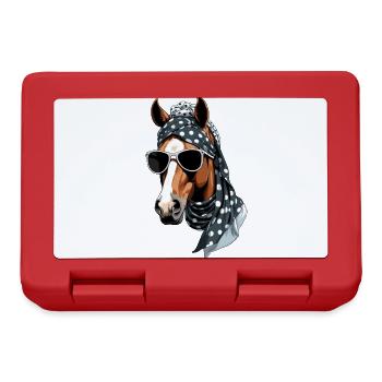 Maman Cheval Cheval Amant Mère Cheval Fille - Boîte à goûter - rouge - Devant