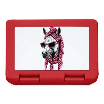 Maman Cheval Élégant Cheval Amour Cheval Fille - Boîte à goûter - rouge - Devant
