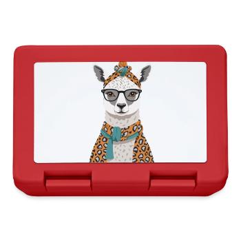 Llama Loving Funny Mother's Day Design - Lunchbox - red - Front