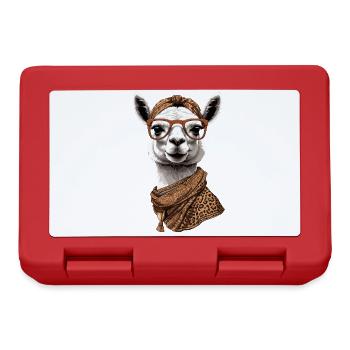 Llama Alpaca Funny Mom Design Love - Lunchbox - red - Front