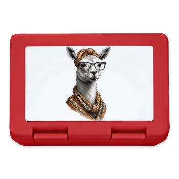 Llama Loving Mom Funny Design Alpaca - Lunchbox - red - Front
