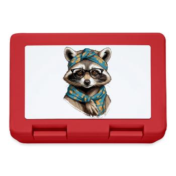 Mama Raccoon Raccoon Amoureux du raton laveur - Boîte à goûter - rouge - Devant
