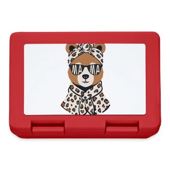 Funny Mom Bear Mother Bear Bear Lover - Lunchbox - red - Front