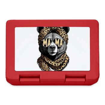 Funny Mom Bear Mother Bear Mother's Day - Lunchbox - red - Front