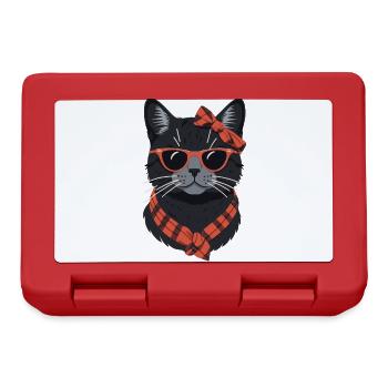 Cute Cat Mom Cat Lover Mom Style - Lunchbox - red - Front