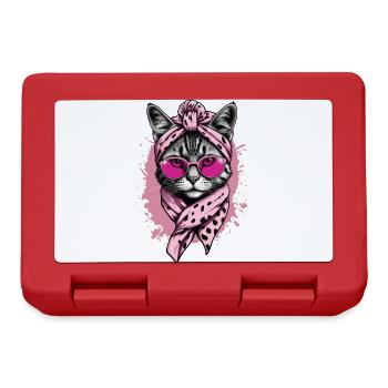 Cute Cat Mom Cat Lover Mom Style - Lunchbox - red - Front
