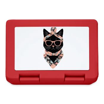 Cute Cat Mom Cat Lover Mom Style - Lunchbox - red - Front