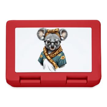 Drôle Koala Maman Mignon Maman Ours Amant - Boîte à goûter - rouge - Devant