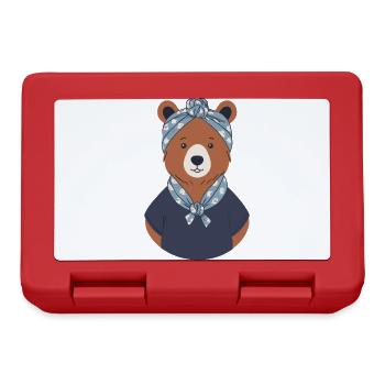 Funny Mama Bear Motif for Mother Bear Fans - Lunchbox - red - Front