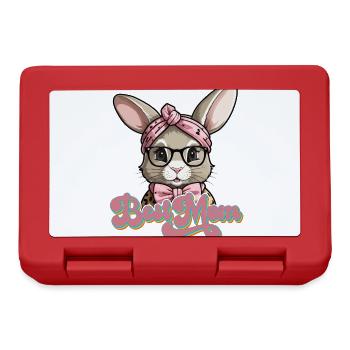 Maman Lapin Mignon Lapin Maman Mignon Lapin de Pâques - Boîte à goûter - rouge - Devant