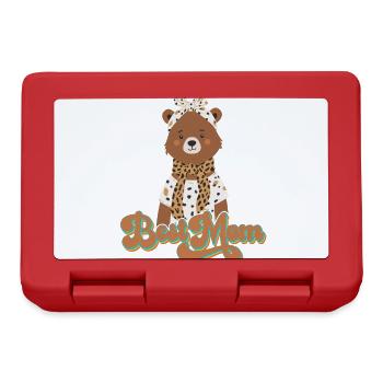 Meilleure maman drôle maman ours mère ours design - Boîte à goûter - rouge - Devant