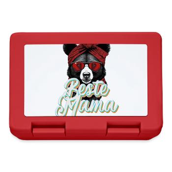 Beste Mama Lustige Muttertag Design - Brotdose - Rot - Vorne