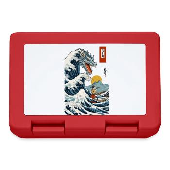 Cerfs-volants japonais vintage Ukiyo-E Japan Wave - Boîte à goûter - rouge - Devant