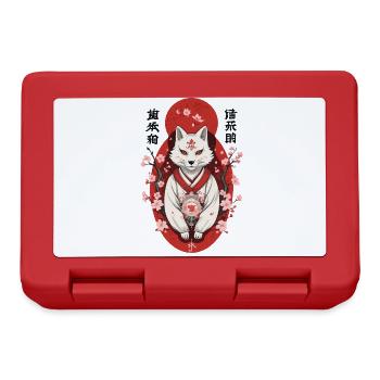 Masque Kitsune Japonais Anime Kawaii Renard Fantôme - Boîte à goûter - rouge - Devant