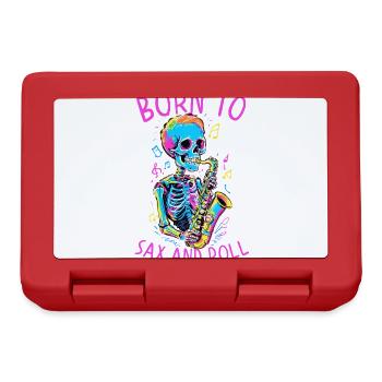 Born to be a Saxophonist Funny Jazz Design - Lunchbox - red - Front