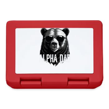 Alpha Dad Funny Bear Father Perfect Style - Lunchbox - red - Front