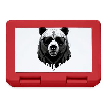 Alpha Dad Funny Bear Father Perfect Style - Lunchbox - red - Front