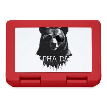 Alpha Dad Funny Dad Perfect Style - Lunchbox - red - Front