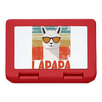 Lapapa Lustiger Lama Vater Perfekter Style - Brotdose - Rot - Vorne