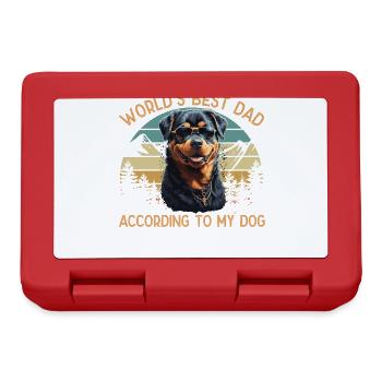 World Best Dog Dad Rottweiler Funny Pet - Lunchbox - red - Front