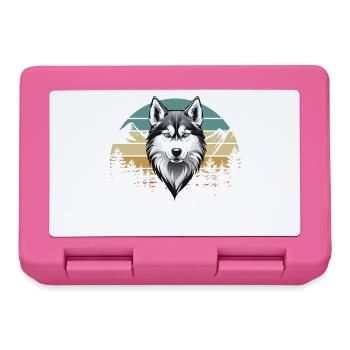 Meilleur Chien Papa Siberian Husky Drôle - Boîte à goûter - rose - Devant