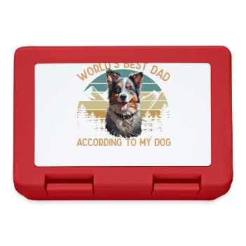 World's Best Dog Dad Australian Shepherd Love - Lunchbox - red - Front