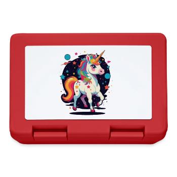 Unicorn Lover Funny Unicorns Cute Motif - Lunchbox - red - Front