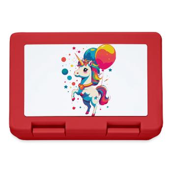 Unicorn Lover Bright Colors Design - Lunchbox - red - Front