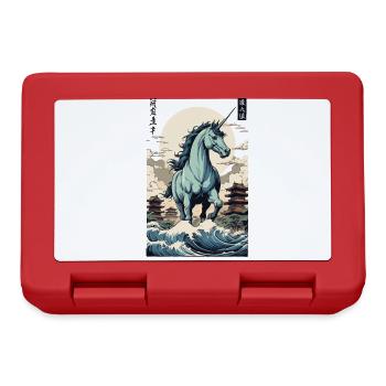 Japan Ukiyo-E Kunst Japanischer Vintage Stil - Brotdose - Rot - Vorne