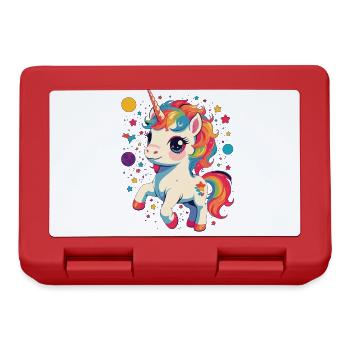 Amoureux de la licorne Design Licornes drôles - Boîte à goûter - rouge - Devant