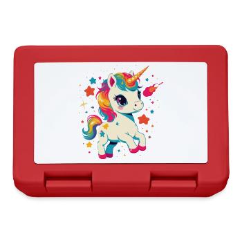 Fille Licorne d’anniversaire unique - Boîte à goûter - rouge - Devant