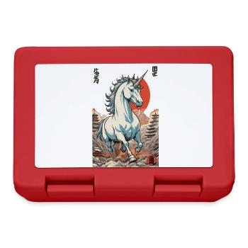 Japan Ukiyo-E Kunst Japanischer Vintage Stil - Brotdose - Rot - Vorne