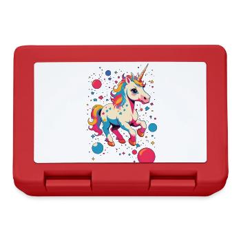 Einhorn Liebhaber Design Lustige Einhörner - Brotdose - Rot - Vorne