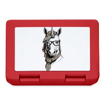 Licorne Maman Drôle Maman Licorne Élégante Femme - Boîte à goûter - rouge - Devant