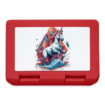 Funny Unicorns Bright Colors Unicorn - Lunchbox - red - Front