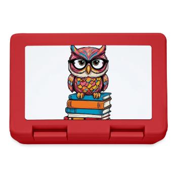 Books Owl for owl lovers and bookworms - Lunchbox - red - Front