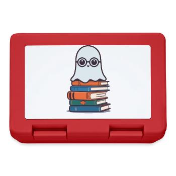 Book Lover Style Reading Halloween Ghost - Lunchbox - red - Front