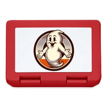 Funny Vintage Ghost Knows Nothing Halloween - Lunchbox - red - Front
