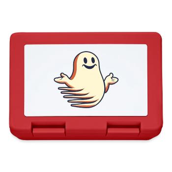 Funny Vintage Ghost Knows Nothing Halloween - Lunchbox - red - Front