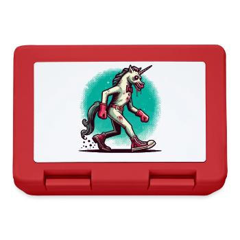 Zombie Unicorn Undead Mystical Creature Halloween - Lunchbox - red - Front