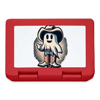 Funny Cowboy Ghost Hunter Halloween Ghost - Lunchbox - red - Front