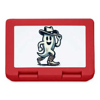 Funny Cowboy Ghost Halloween Party - Lunchbox - red - Front