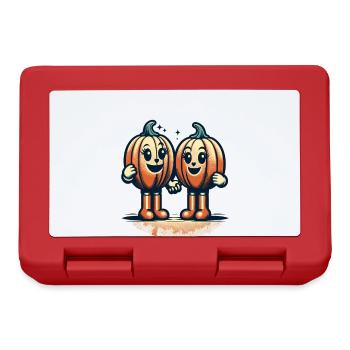 Cute Pumpkin Twins Halloween Costume Decoration - Lunchbox - red - Front