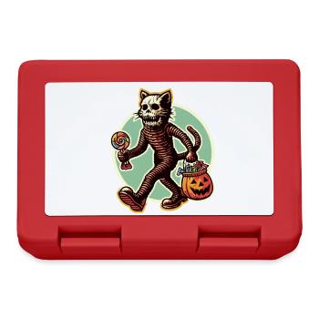 Mort-vivant Zombie Chat Trick or Treat Halloween - Boîte à goûter - rouge - Devant