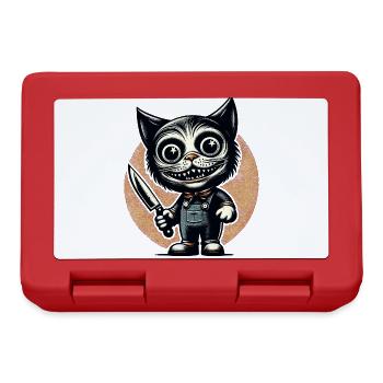 Chat effrayant Psycho Pet Décoration d’Halloween - Boîte à goûter - rouge - Devant