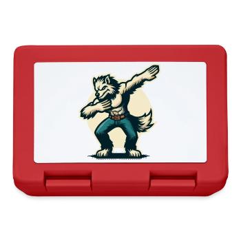 Dabbing Werewolf Funny Dabbing Design - Lunchbox - red - Front