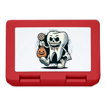 Undead Zombie Tooth Halloween Costume Decoration - Lunchbox - red - Front