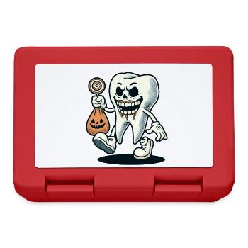 Halloween Hygiène Dentaire Drôle Dent Zombie - Boîte à goûter - rouge - Devant