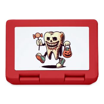 Halloween Hygiène Dentaire Drôle Dent Zombie - Boîte à goûter - rouge - Devant