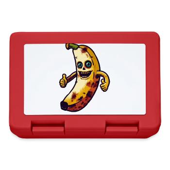 Zombie Banane Bananen Liebhaber Halloween Deko - Brotdose - Rot - Vorne